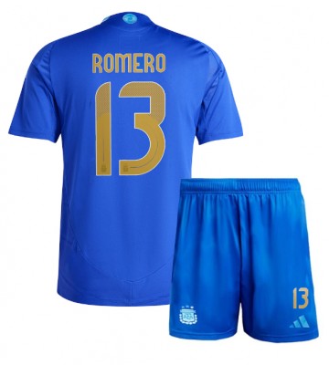 Argentina Cristian Romero #13 Replika Babytøj Udebanesæt Børn Copa America 2024 Kortærmet (+ Korte bukser)